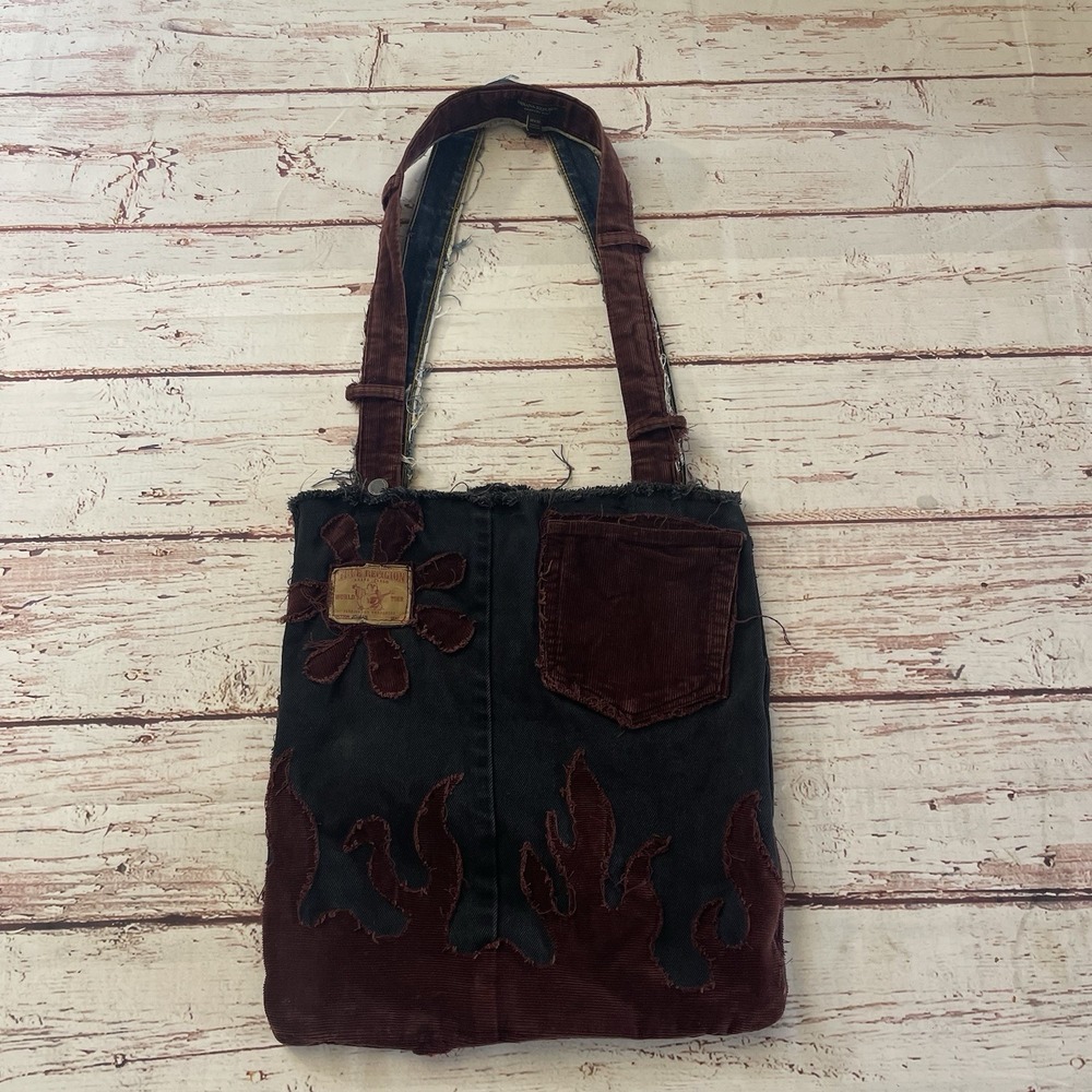 Hand Crafted Jean Shoulder Bag Made from Levis True Religion Banana Republic